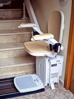 Silla sube escaleras Curve instalada en una casa particular de Alzira