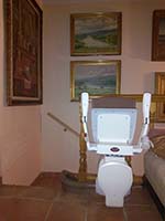 Silla salvaescaleras Otto instalada en una casa particular de Madrid